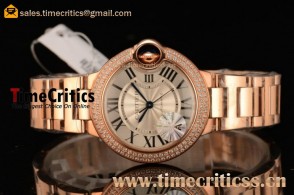 1:1 Cartier WE902064 Ballon Bleu De Silver Dial Rose Gold Watch