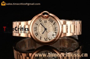 1:1 Cartier WGBB0008 Ballon Bleu De Silver Dial Rose Gold Watch