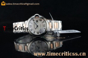 Cartier W6920098 Ballon Bleu De White Dial Two Tone Steel Watch