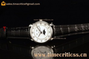 BlancPain Villeret Moonphase & Complete Calendar 6654-1127-55b White Dial Steel Watch