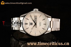 Tag Heuer TriTAG89186 Carrera Calibre 5 White Dial Watch 