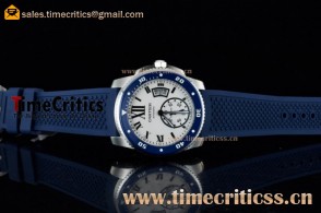 Cartier TriCAR89420 Calibre de Cartier Diver  White Dial Watch 