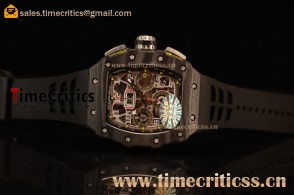 Richard Mille RM11-03 TriRM145568 Clone Richard Mille Movement Carbon Fiber Case Black Rubber Strap (KV)