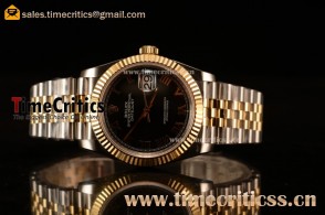 Rolex Datejust 36mm Swiss ETA 2836 Automatic Two Tone with Black Dial and Roman Markers