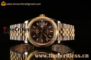 Rolex Datejust 36mm Swiss ETA 2836 Automatic Two Tone with Grey Dial and Stick Markers
