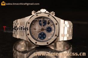 Audemars Piguet Royal Oak Chrono 316L Solid Steel White Blue SubDial 7750 Automatic 26331OR.OO.1220OR.01