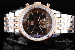 Breitling TriBrl227 Navitimer Cosmonaute Black Dial Two Tone Watch