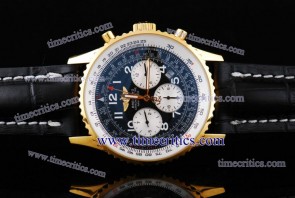 Breitling TriBrl181 Navitimer 01 Brown Dial Yellow Gold Watch