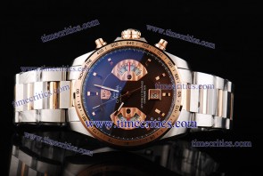 Tag Heuer TcrTHGC211 Grand Carrera Calibre 17 RS Chrono ETA Coating Brown Dial Two Tone Strap Two Tone Watch