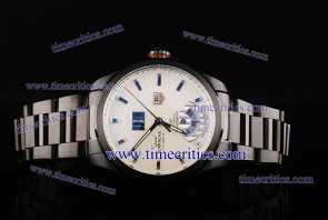 Tag Heuer TcrTHGC214 Grand Carrera Grand Date GMT ETA Coating White Dial PVD Strap PVD Watch