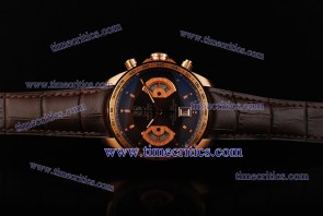 Tag Heuer TcrTHGC242 Grand Carrera Calibre 17 RS Brown Dial Brown Leathr Strap Rose Gold Watch