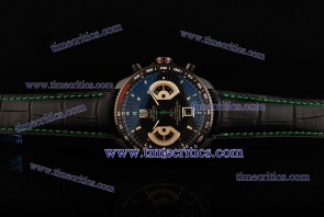 Tag Heuer TcrTHGC257 Grand Carrera Calibre 17 RS Black Dial Black Leathr PVD Watch