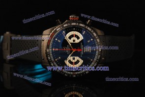 Tag Heuer TcrTHGC263 Grand Carrera Calibre 17 RS Chrono Black Dial Black Rubber PVD Watch