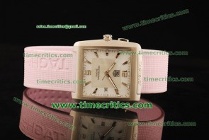 Tag Heuer TcrTHH296 Professional Golf MOP Dial Pink Rubber Strap Steel Watch