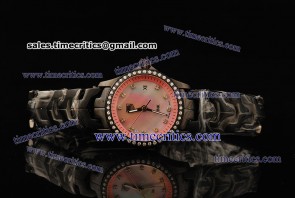 Tag Heuer TcrTHF044 Link Chrono Pink MOP Dial Diamond Bezel/Markers PVD Strap PVD Watch