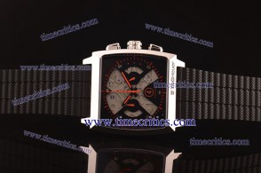 Tag Heuer TcrTHM360 Monaco Chrono Skeleton Dial Black Rubber Strap Steel Watch