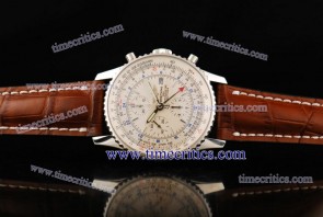 Breitling TriBrl235 Navitimer Cosmonaute White Dial Steel Watch