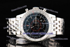 Breitling TriBrl156 Montbrillant 02 Black Dial Steel Watch