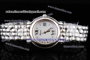 Chopard Trichp247 Happy Sport Classic Round 7 Floating Diamonds Steel Watch