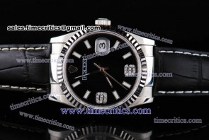 Rolex TriROL170 Datejust Black Dial Steel Watch