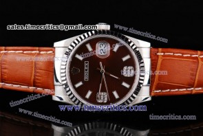 Rolex TriROL172 Datejust Brown Dial Steel Watch