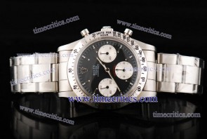 Rolex TriROL912 Daytona Black Dial Steel Watch