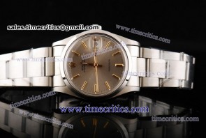 Rolex TriROL355 Date Sliver Dial Steel Watch