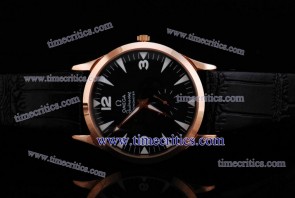 Omega TriOGA267 Seamaster Rose Gold Black Watch