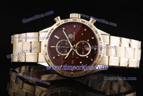Tag Heuer TcrTCC248 Carrera 1887 Chrono Brown Dial Steel Watch 7750 Coating