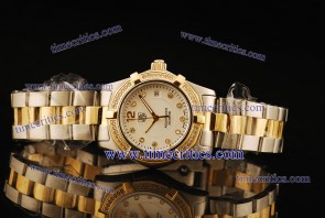 Tag Heuer TcrTHA426 Aquaracer Ladies Two Tone White Diamond Markers Watch