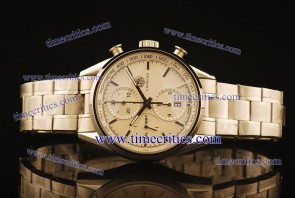 Tag Heuer TcrTCC254 Carrera 1887 Chrono White Dial Steel Watch