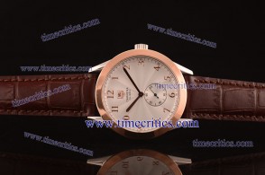 Tag Heuer TcrTCC202 Carrera Calibre 16 White Dial Brown Leather Strap Rose Gold Watch