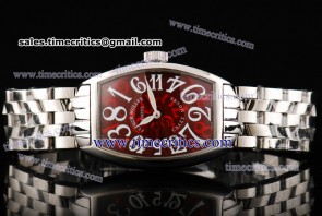 Franck Muller TriFRM129 Color Dreams Brown Guilloche Dial Steel Watch