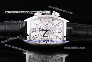 Franck Muller TriFRM133 Casablanca White Guilloche Dial Steel Watch