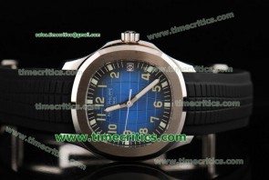 Patek Philippe TriPP003 Aquanaut Blue Dial Black Rubber Steel Watch
