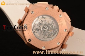 Audemars Piguet Royal Oak Offshore Summer Edition Chronograph TriAP89381White Dial Rose Gold Watch 1:1 Original（JF）